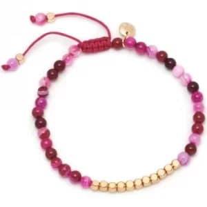 Ladies Lola Rose Gold Plated Pink Agate Marylebone Bracelet