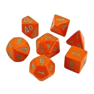 Poly 7 Set: Heavy Lab Dice Wave 4 (Orange/Turquoise)