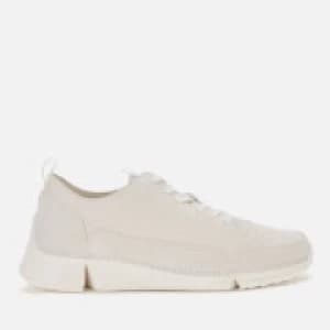 Clarks Womens Tri Spark Trainers - White Snake - UK 3
