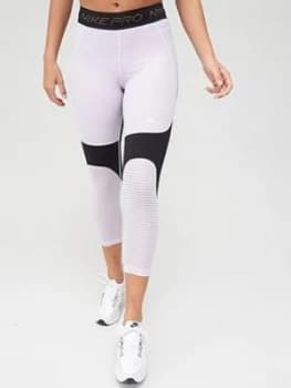 Nike Training Pro Crop Leggings - Lilac