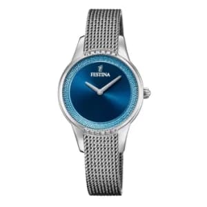 Festina F20494-2 Women's Blue Dial With A Mesh Strap Wristwatch