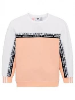 Boys, adidas Originals Childrens Crew Neck Tracksuit - Pink, Size 13-14 Years