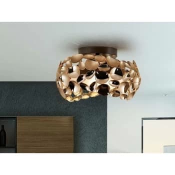 Schuller Narisa - 3 Light Flush Ceiling Light Gold, Brown, G9