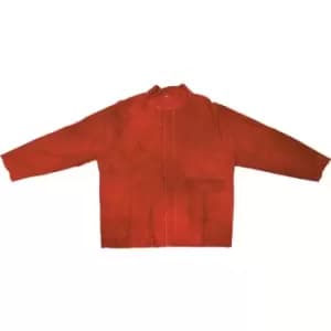Leather Welders Jacket - Red - X/Large