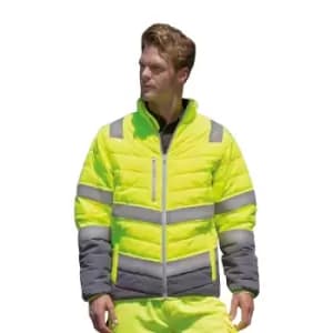 Result Mens Safe-Guard Soft Safety Jacket (3XL) (Fluorescent Yellow/Grey)
