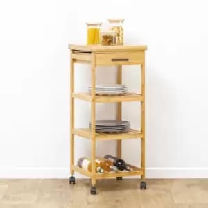Linha Bamboo Kitchen Trolley Natural