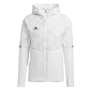 adidas GameDay Full Zip Hoodie Mens - White