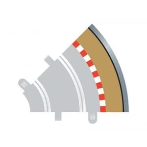 Radius 1 Curve Outer Borders 45° (Set Of 4) Scalextric Accessory Pack