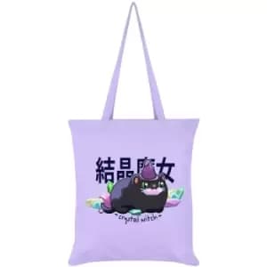 Kawaii Coven Crystal Witch Tote Bag (One Size) (Lilac/Black)