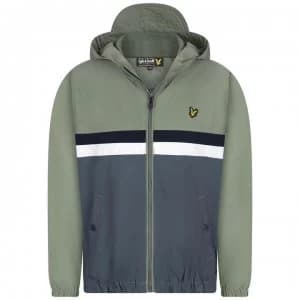 Lyle and Scott Stripe Wind Cheater Jacket - Hedge 490