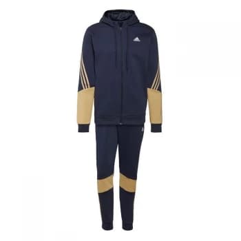adidas Sportswear Cotton Fleece Tracksuit Mens - Legend Ink / Beige Tone