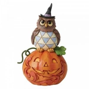 Jack-o-Lantern and Owl Mini Figurine