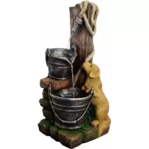 Tranquility Water Features - Puppy with Hose Solar Powered Water Feature