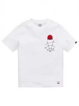 Vans Boys Vans X Marvel Spiderman Tee White Size L12 14 Years
