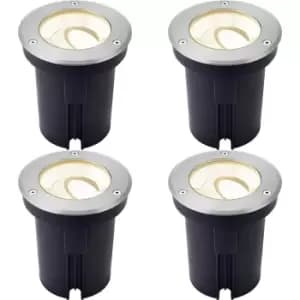 4 PACK Stainless Steel IP67 Ground Light - 13W Warm White LED - Tilting Head