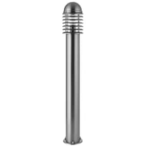 1m Outdoor Post Bollard Light Polished Steel Vandal Proof External Pathway Lamp