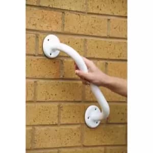 Nrs Healthcare Round Flange Steel Grab Rail 455Mm White