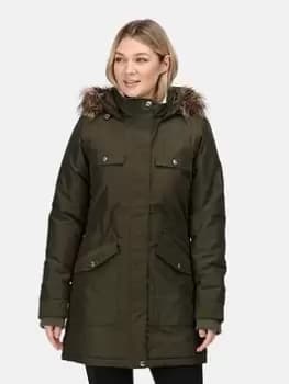 Regatta Samiyah Waterproof Insulated Jacket - Dark Khaki, Dark Khaki, Size 8, Women