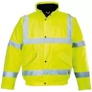 Portwest Unisex Hi-Vis Bomber Jacket (S463) / Workwear / Safetywear (M) (Yellow) - Yellow
