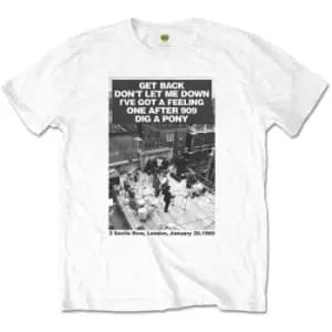 The Beatles - Rooftop Songs Unisex XX-Large T-Shirt - White