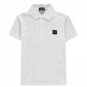 Paul And Shark Junior Boys Basic Polo Shirt - White