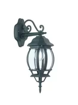 SANTIAGO Outdoor DOWN Wall Lanterns Black, Green, IP44 25x46x15.5cm