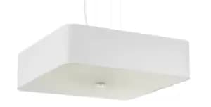 Lokko Square Pendant Light White 55cm E27