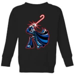 Star Wars Candy Cane Darth Vader Kids Christmas Sweatshirt - Black - 11-12 Years