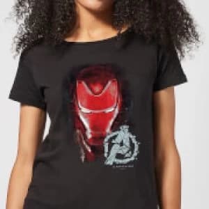 Avengers Endgame Iron Man Brushed Womens T-Shirt - Black