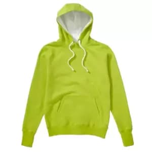 SG Ladies/Womens Contrast Hooded Sweatshirt / Hoodie (XL) (Lime/White)