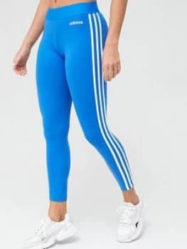 adidas Essentials 3 Stripe Leggings - Blue, Size 2Xs, Women