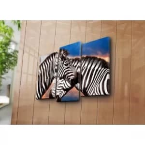 3KBPAT-9 Multicolor Decorative Canvas Painting (3 Pieces)