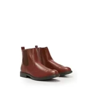 I Saw It First Brown Faux Leather Brogue Boot - Brown
