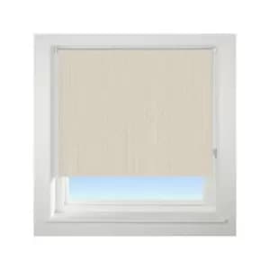 Universal - Knitted Texture Patterned Thermal Blackout Roller Blind, Neutral, W150cm