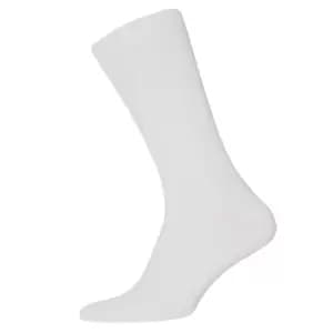Unisex Big Foot Comfort Fit Diabetic Socks (3 Pairs) (UK Shoe 11-14, EUR 45-49) (White)
