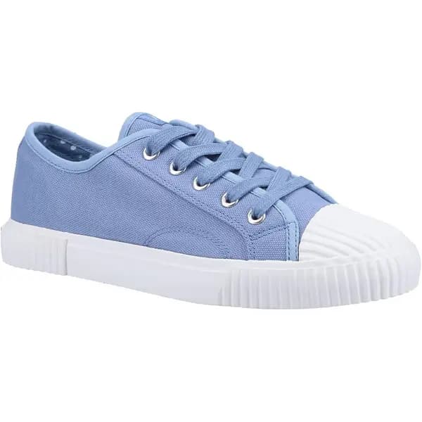 Hush Puppies Womens Brooke Lace Up Canvas Shoes Trainers - UK 3 Blue female GDE2380BLU3