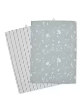 Catherine Lansfield Meadowsweet Floral Set Of 2 Tea Towels