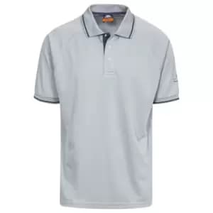 Trespass Mens Bonington Short Sleeve Active Polo Shirt (S) (Platinum)