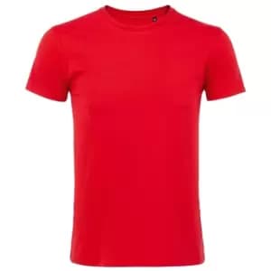 SOLS Mens Imperial Slim Fit Short Sleeve T-Shirt (L) (Red)