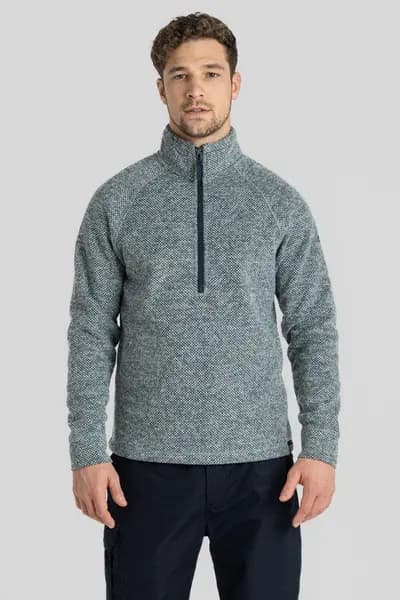 Craghoppers Balsam Green Marl Rubeus Half Zip Fleece