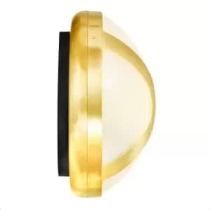 Cross 25cm Outdoor Decorative Flush Brass, E27, IP54