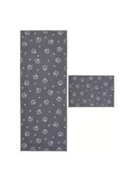 Paw Print Doormat & Runner Set
