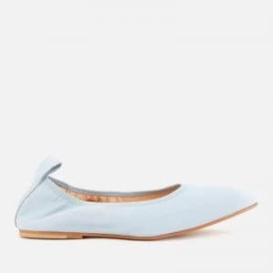 Clarks Womens Pure Leather Ballet Flats - Pale Blue - UK 3