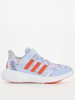 adidas Unisex Kids FortaRun 2.0 Moana Elastic Lace Trainers - Light Blue, Size 3