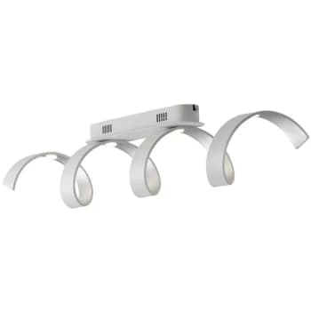 Fan Europe Lighting - Fan Europe Helix - Integrated LED Swirl Effect Ceiling Light, White, Silver, 4000K