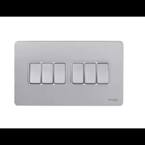 Schneider USFP 16AX 6G 2W Switched White Insert Stainless Steel - GU1462WSS