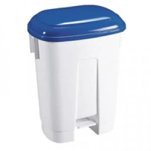 Slingsby Derby Plastic Pedal Bin 30 Litre WhiteBlue 348022