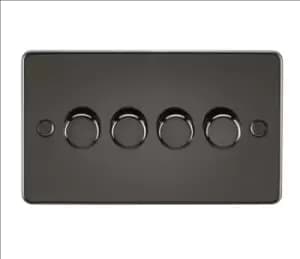 KnightsBridge Flat Plate 4G 2 way 10-200W (5-150W LED) trailing edge dimmer - Gunmetal