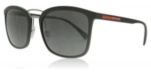 Prada Sport PS03SS Sunglasses Black Rubber DG05S0 56mm