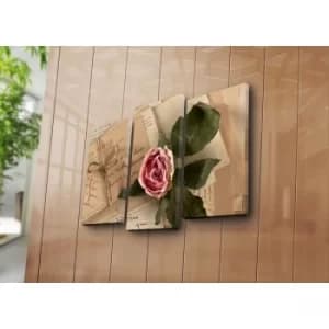 3PATK-69 Multicolor Decorative Canvas Painting (3 Pieces)